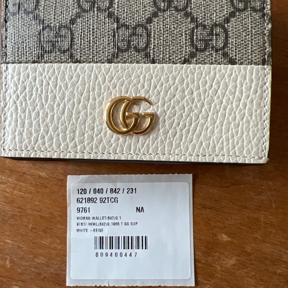 Gucci new monogram ivory tan wallet - Picture 5 of 5